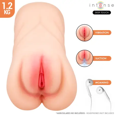 INTENSE DEEP TOUCH - KRISTA MASTURBADOR VAGINA CON EFECTO SUCCIÓN, VIBRACIÓN Y VOZ 1.2 KG