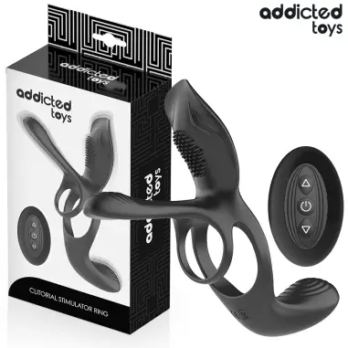 ADDICTED TOYS - ANILLO DOBLE PARA EL PENE CON ESTIMULADOR DE CLÍTORIS