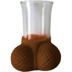 DIABLO PICANTE - VASO CHUPITO CRISTAL CON HUEVOS MULATO DIABLO PICANTE