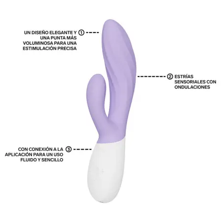 Ina Twist Vibrador Rabbit Punto G y Clítoris Lavanda | LELO