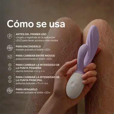 Ina Twist Vibrador Rabbit Punto G y Clítoris Lavanda | LELO