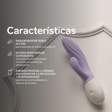 Ina Twist Vibrador Rabbit Punto G y Clítoris Lavanda | LELO
