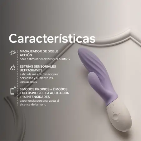 Ina Twist Vibrador Rabbit Punto G y Clítoris Lavanda | LELO