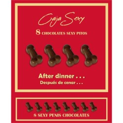 DIABLO PICANTE - CAJA 8 CHOCOLATINAS FORMA PENE DIABLO PICANTE