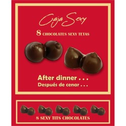 DIABLO PICANTE - CAJA 8 CHOCOLATINAS FORMA DE PECHOS DIABLO PICANTE