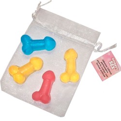 DIABLO PICANTE - 4 MINI JABONES PERFUMADOS FORMA PENE DIABLO PICANTE