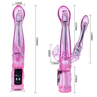 Vibrador Flexible con Estimulador Anal | Baile