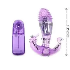 BAILE - ESTIMULADOR LILA VAGINAL Y ANAL CON VIBRACIÓN 2