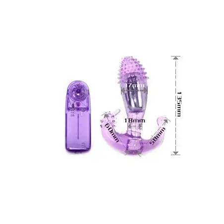 BAILE - ESTIMULADOR LILA VAGINAL Y ANAL CON VIBRACIÓN
