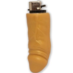 DIABLO PICANTE - MECHERO RECARGABLE FORMA PENE DORADO DIABLO PICANTE