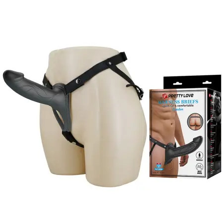 London Arnés Universal con Dildo Strap-On de Silicona Negro