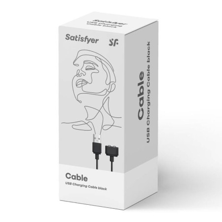 SATISFYER - CABLE USB CARGADOR NEGRO SATISFYER
