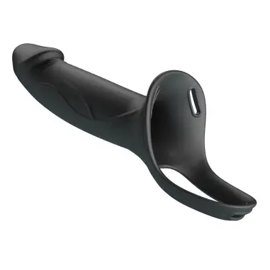 London Arnés Universal con Dildo Strap-On de Silicona Negro