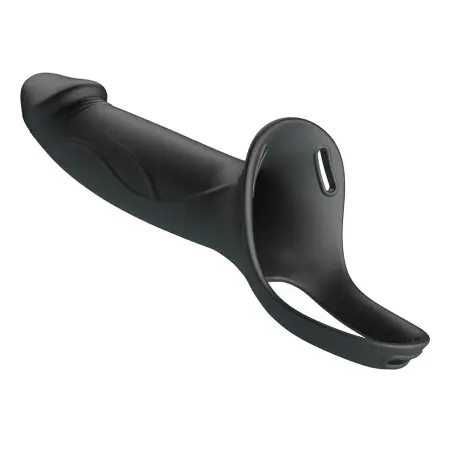 London Arnés Universal con Dildo Strap-On de Silicona Negro