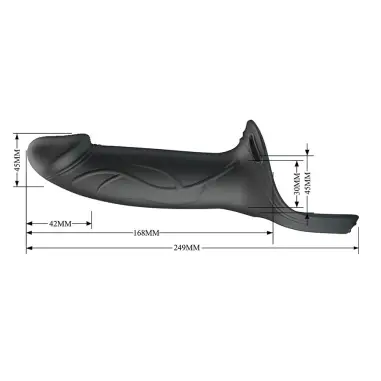 London Arnés Universal con Dildo Strap-On de Silicona Negro