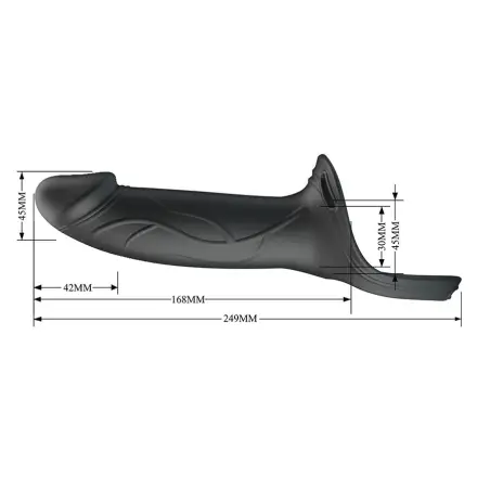 London Arnés Universal con Dildo Strap-On de Silicona Negro