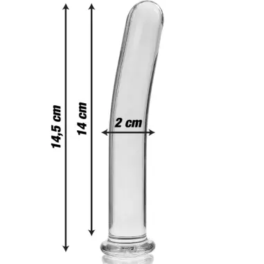 Modelo 8 Dildo Cristal Transparente 14.5 cm Ø 2 cm