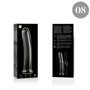 Modelo 8 Dildo Cristal Transparente 14.5 cm Ø 2 cm