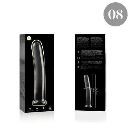 Modelo 8 Dildo Cristal Transparente 14.5 cm Ø 2 cm