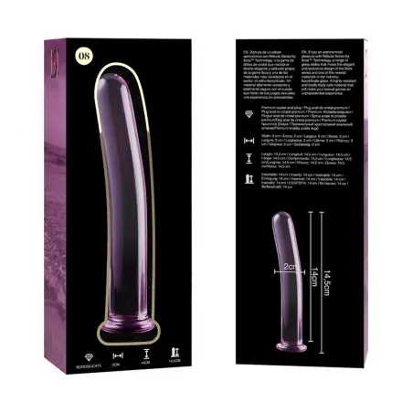 Modelo 8 Dildo Cristal Rosa 14.5 cm Ø 2 cm - Envío Discreto