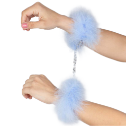 SECRETPLAY - ESPOSAS AZUL MARABOU SECRETPLAY 100% FETISH