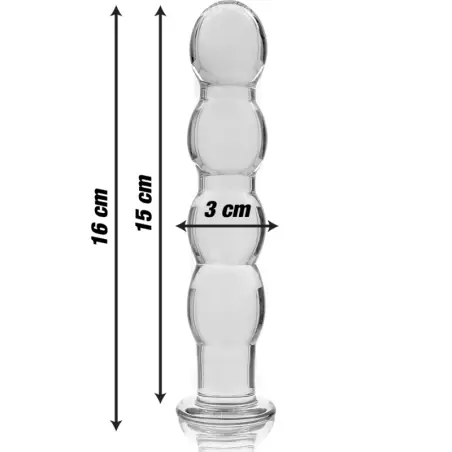 Modelo 10 Dildo Cristal Transparente 16.5 cm Ø 3.5 cm