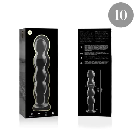 Modelo 10 Dildo Cristal Transparente 16.5 cm Ø 3.5 cm