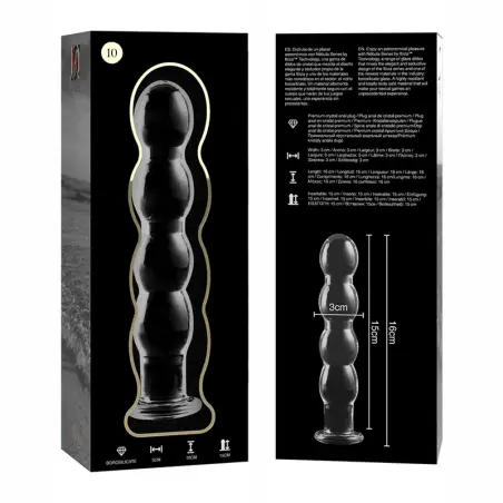 Modelo 10 Dildo Cristal Transparente 16.5 cm Ø 3.5 cm