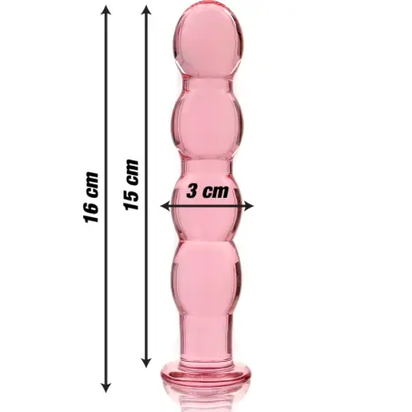 Modelo 10 Dildo Cristal Rosa 16.5 cm Ø 3.5 cm
