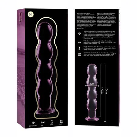 Modelo 10 Dildo Cristal Rosa 16.5 cm Ø 3.5 cm