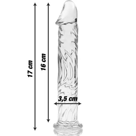 Modelo 12 Dildo Cristal Transparente 17 cm Ø 3.5 cm