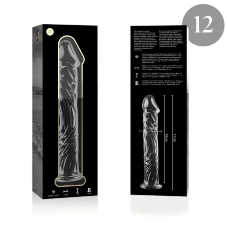 Modelo 12 Dildo Cristal Transparente 17 cm Ø 3.5 cm