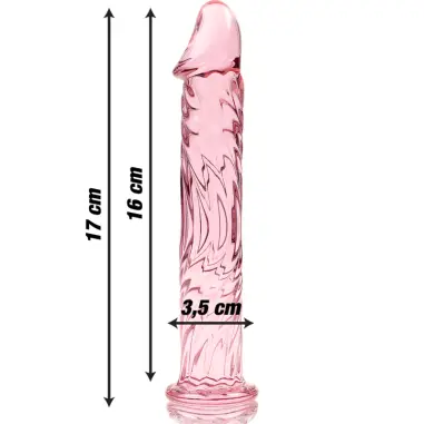 Modelo 12 Dildo Cristal Rosa 17 cm Ø 3.5 cm - Envío Discreto