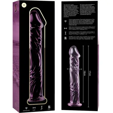 Modelo 12 Dildo Cristal Rosa 17 cm Ø 3.5 cm - Envío Discreto