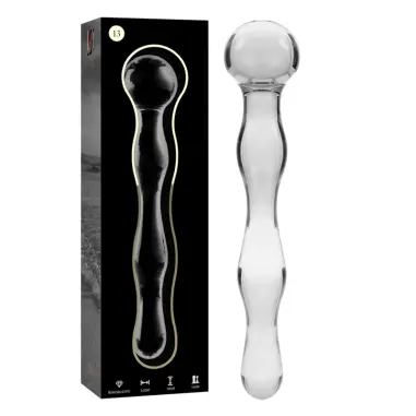 NEBULA SERIES BY IBIZA - MODELO 13 DILDO CRISTAL TRANSPARENTE 18 CM -O- 3.5 CM