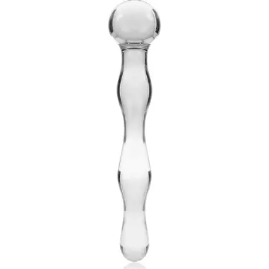 Modelo 13 Dildo Cristal Transparente 18 cm Ø 3.5 cm