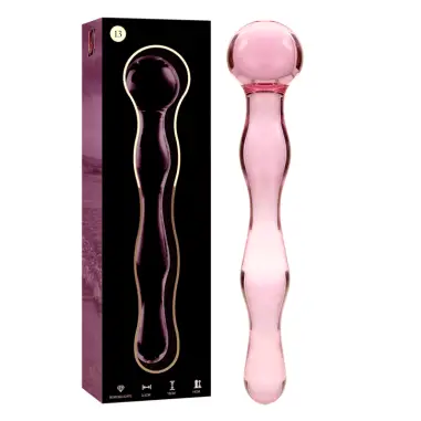 NEBULA SERIES BY IBIZA - MODELO 13 DILDO CRISTAL ROSA 18 CM -O- 3.5 CM