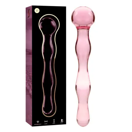 NEBULA SERIES BY IBIZA - MODELO 13 DILDO CRISTAL ROSA 18 CM -O- 3.5 CM