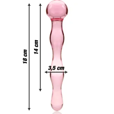 Modelo 13 Dildo Cristal Rosa 18 cm Ø 3.5 cm - Envío Discreto