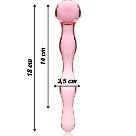 Modelo 13 Dildo Cristal Rosa 18 cm Ø 3.5 cm - Envío Discreto