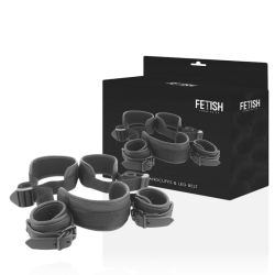FETISH SUBMISSIVE - POSICIÓN PIERNAS ABIERTAS CON ESPOSAS CON FORRO DE NEOPRENO FETISH SUBMISSIVE BONDAGE