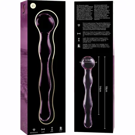 Modelo 13 Dildo Cristal Rosa 18 cm Ø 3.5 cm - Envío Discreto