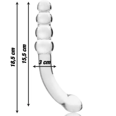 Modelo 14 Dildo Cristal Transparente 18.5 cm Ø 3 cm