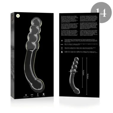 Modelo 14 Dildo Cristal Transparente 18.5 cm Ø 3 cm