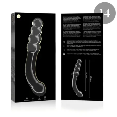 Modelo 14 Dildo Cristal Transparente 18.5 cm Ø 3 cm