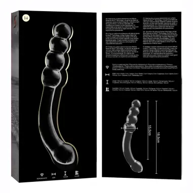 Modelo 14 Dildo Cristal Transparente 18.5 cm Ø 3 cm