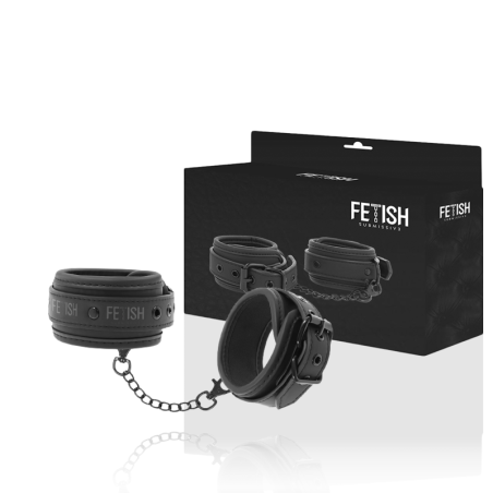 FETISH SUBMISSIVE - ESPOSAS TOBILLOS CUERO VEGANO CON FORRO DE NEOPRENO FETISH SUBMISSIVE BONDAGE