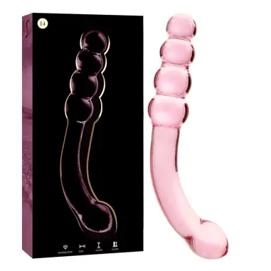 NEBULA SERIES BY IBIZA - MODELO 14 DILDO CRISTAL ROSA 18.5 CM -O- 3 CM
