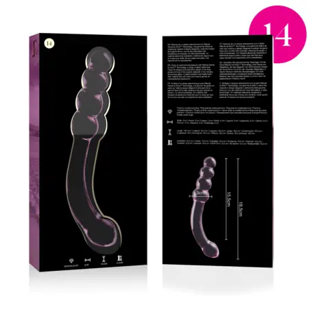 Modelo 14 Dildo Cristal Rosa 18.5 cm Ø 3 cm - Envío Discreto