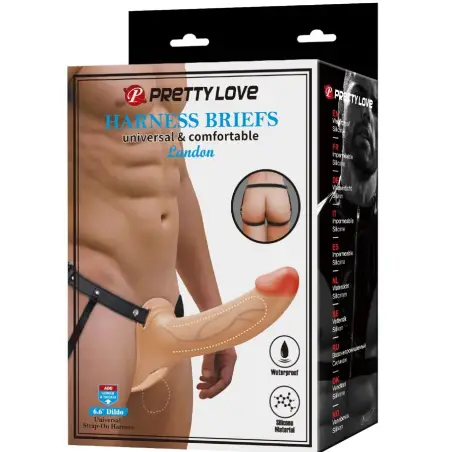 Landon Strap-On con Vibración Claro | Pretty Love